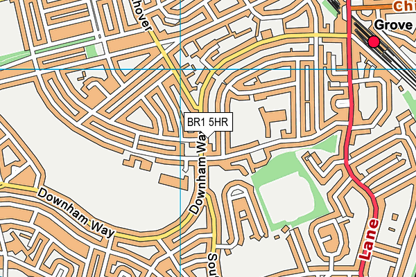 BR1 5HR map - OS VectorMap District (Ordnance Survey)