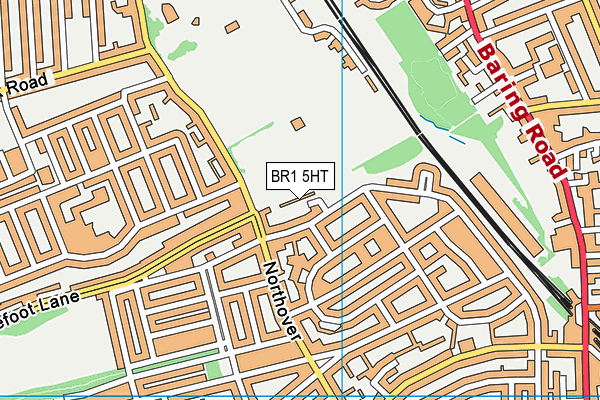 BR1 5HT map - OS VectorMap District (Ordnance Survey)