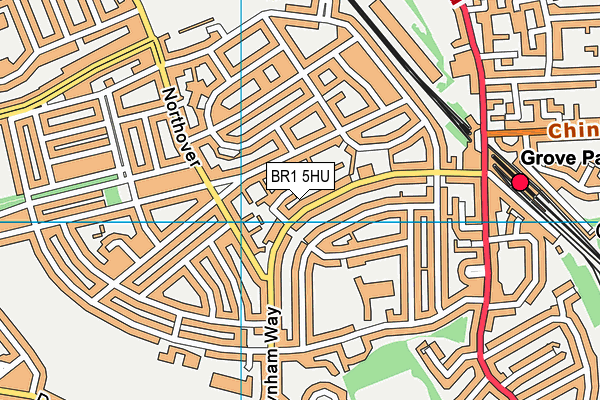 BR1 5HU map - OS VectorMap District (Ordnance Survey)