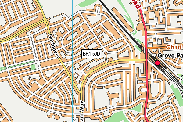 BR1 5JD map - OS VectorMap District (Ordnance Survey)