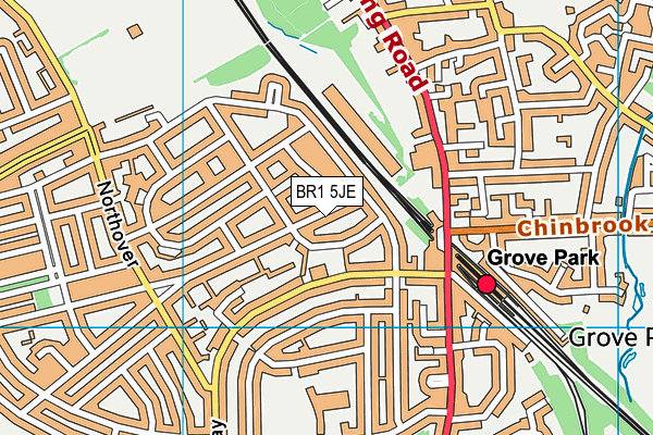 BR1 5JE map - OS VectorMap District (Ordnance Survey)