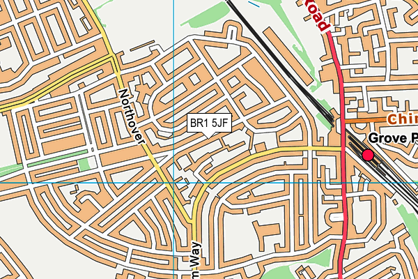 BR1 5JF map - OS VectorMap District (Ordnance Survey)