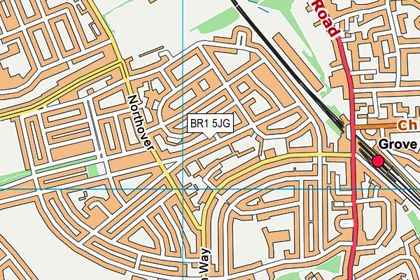 BR1 5JG map - OS VectorMap District (Ordnance Survey)