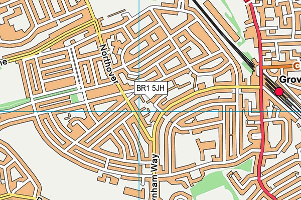 BR1 5JH map - OS VectorMap District (Ordnance Survey)