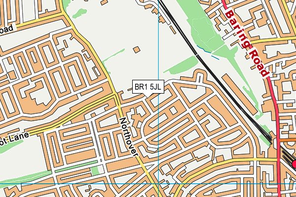 BR1 5JL map - OS VectorMap District (Ordnance Survey)