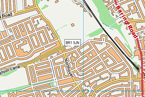 BR1 5JN map - OS VectorMap District (Ordnance Survey)