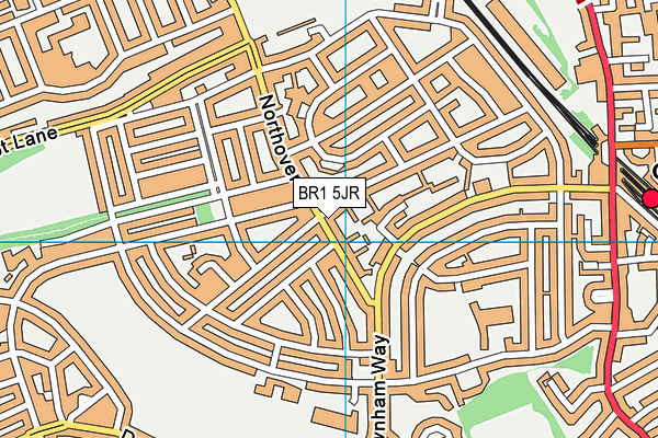 BR1 5JR map - OS VectorMap District (Ordnance Survey)