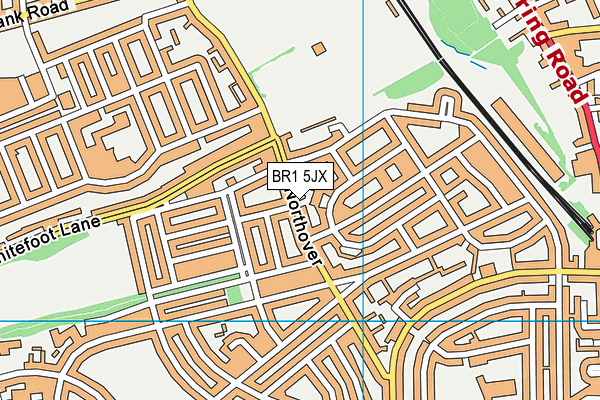 BR1 5JX map - OS VectorMap District (Ordnance Survey)
