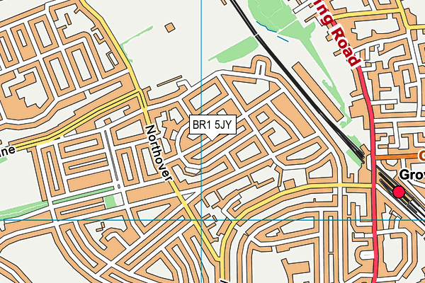 BR1 5JY map - OS VectorMap District (Ordnance Survey)