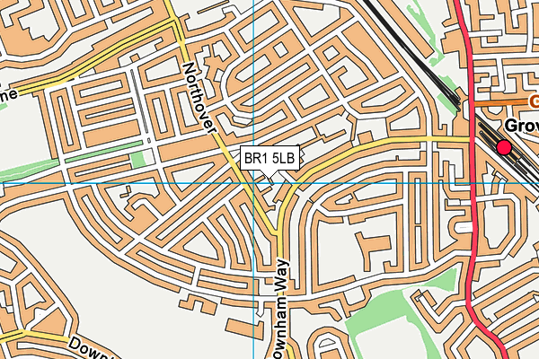 BR1 5LB map - OS VectorMap District (Ordnance Survey)