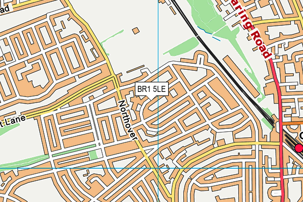 BR1 5LE map - OS VectorMap District (Ordnance Survey)