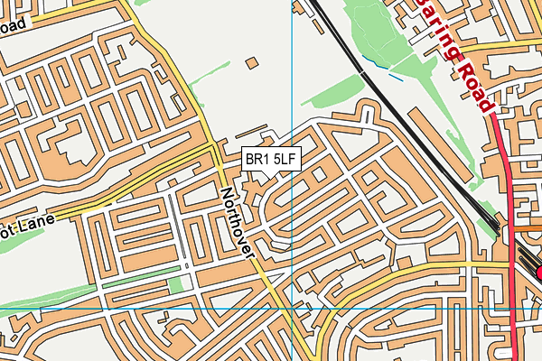 BR1 5LF map - OS VectorMap District (Ordnance Survey)