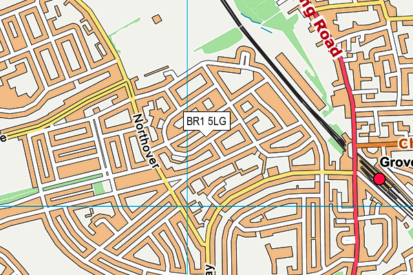 BR1 5LG map - OS VectorMap District (Ordnance Survey)