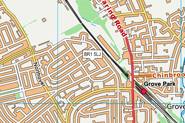 BR1 5LJ map - OS VectorMap District (Ordnance Survey)