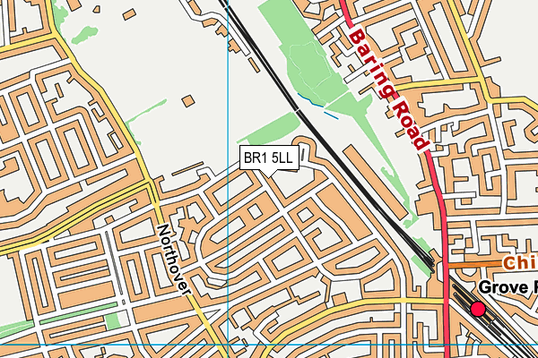 BR1 5LL map - OS VectorMap District (Ordnance Survey)