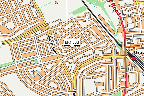 BR1 5LQ map - OS VectorMap District (Ordnance Survey)