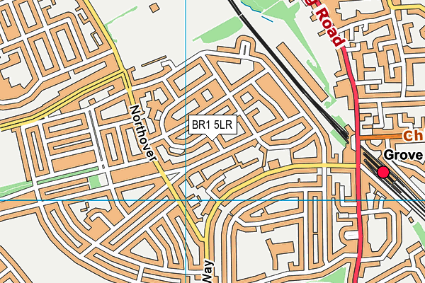 BR1 5LR map - OS VectorMap District (Ordnance Survey)