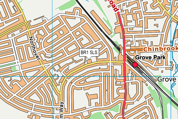 BR1 5LS map - OS VectorMap District (Ordnance Survey)