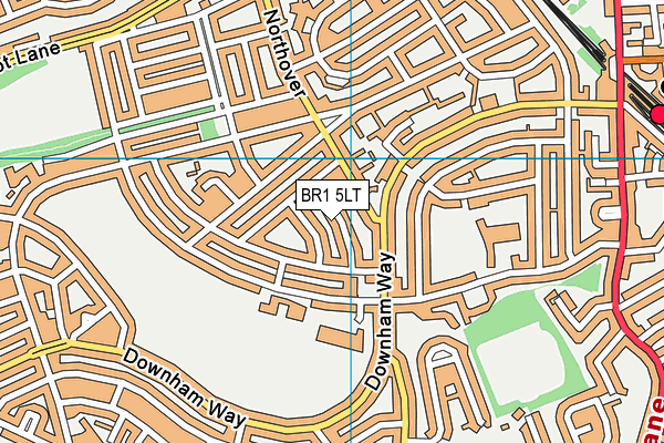 BR1 5LT map - OS VectorMap District (Ordnance Survey)