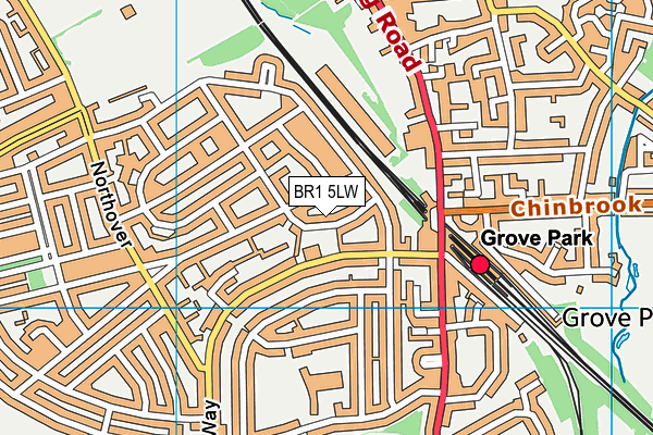 BR1 5LW map - OS VectorMap District (Ordnance Survey)