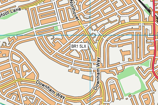 BR1 5LX map - OS VectorMap District (Ordnance Survey)