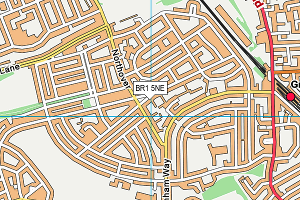 BR1 5NE map - OS VectorMap District (Ordnance Survey)