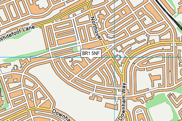 BR1 5NF map - OS VectorMap District (Ordnance Survey)