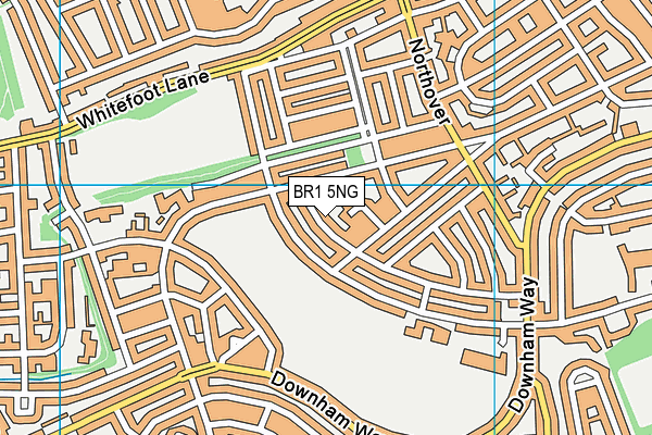 BR1 5NG map - OS VectorMap District (Ordnance Survey)