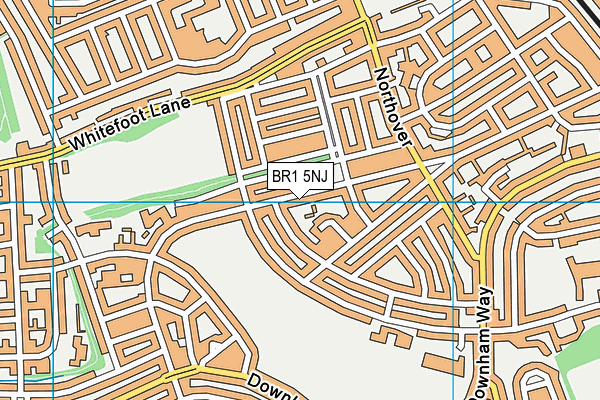 BR1 5NJ map - OS VectorMap District (Ordnance Survey)