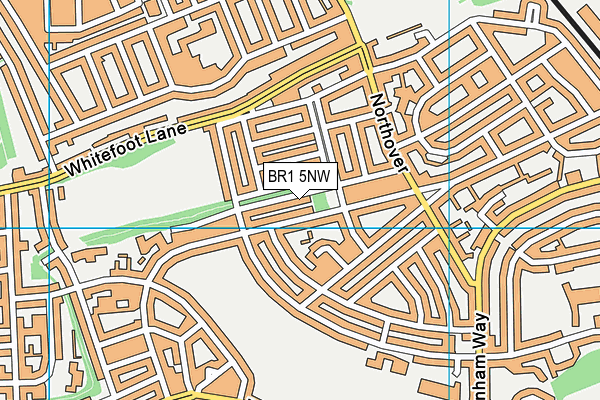 BR1 5NW map - OS VectorMap District (Ordnance Survey)