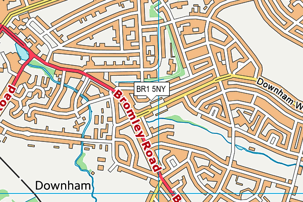 BR1 5NY map - OS VectorMap District (Ordnance Survey)