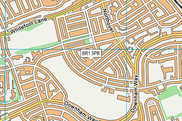 BR1 5PB map - OS VectorMap District (Ordnance Survey)