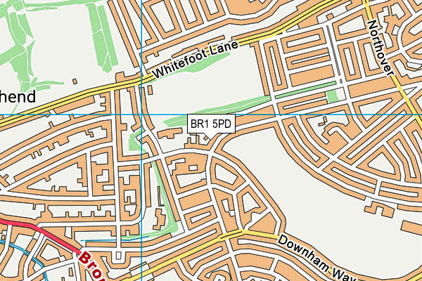 BR1 5PD map - OS VectorMap District (Ordnance Survey)