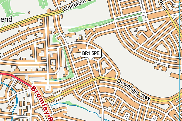 BR1 5PE map - OS VectorMap District (Ordnance Survey)