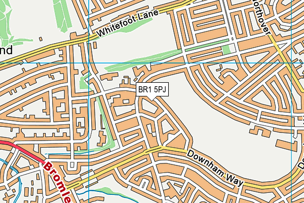 BR1 5PJ map - OS VectorMap District (Ordnance Survey)