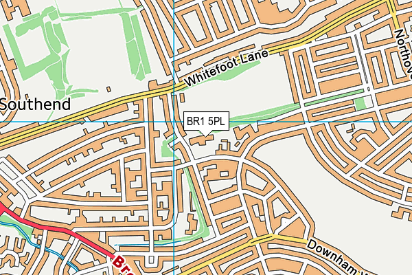 BR1 5PL map - OS VectorMap District (Ordnance Survey)