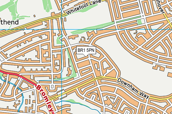 BR1 5PN map - OS VectorMap District (Ordnance Survey)