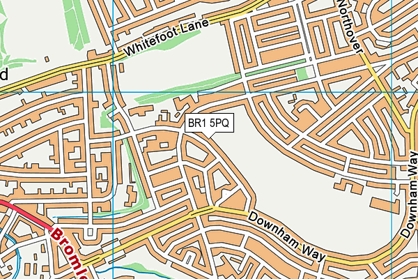 BR1 5PQ map - OS VectorMap District (Ordnance Survey)