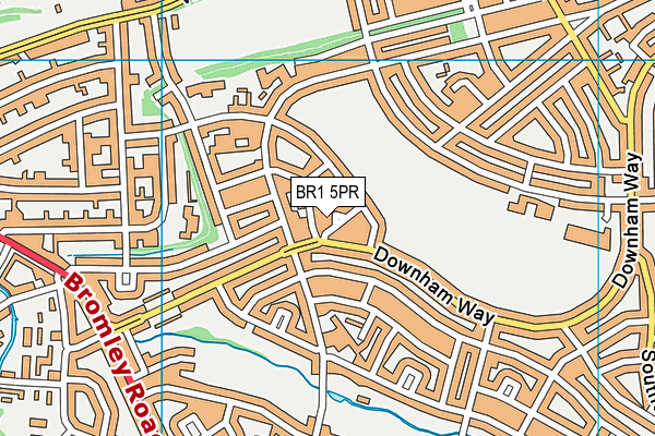 BR1 5PR map - OS VectorMap District (Ordnance Survey)