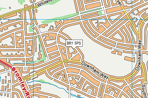 BR1 5PS map - OS VectorMap District (Ordnance Survey)