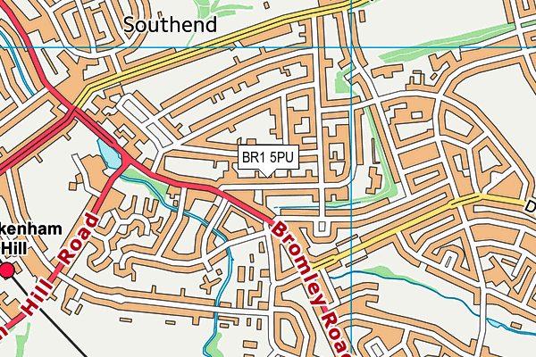 BR1 5PU map - OS VectorMap District (Ordnance Survey)