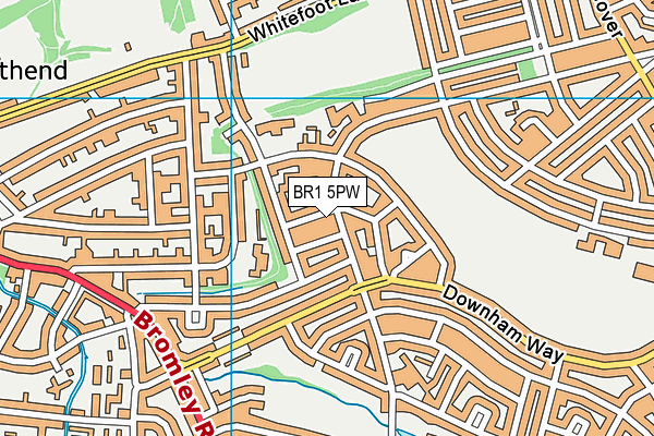 BR1 5PW map - OS VectorMap District (Ordnance Survey)