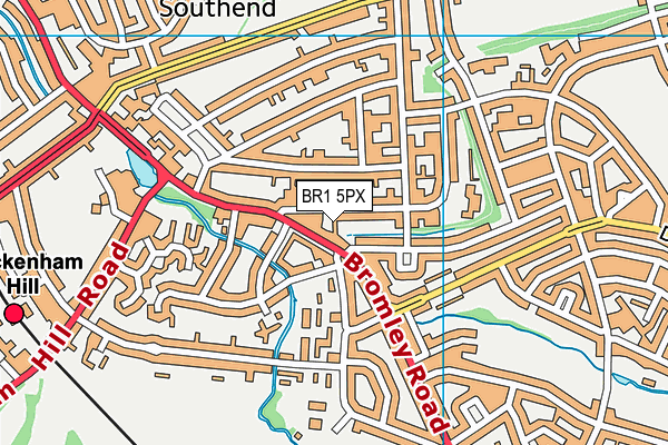 BR1 5PX map - OS VectorMap District (Ordnance Survey)
