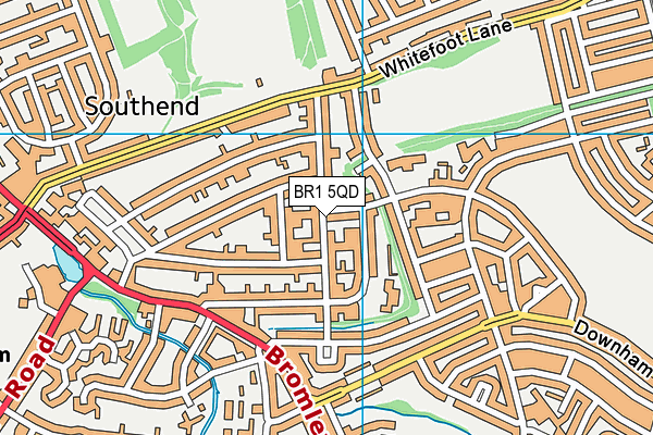 BR1 5QD map - OS VectorMap District (Ordnance Survey)