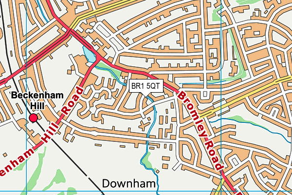 BR1 5QT map - OS VectorMap District (Ordnance Survey)