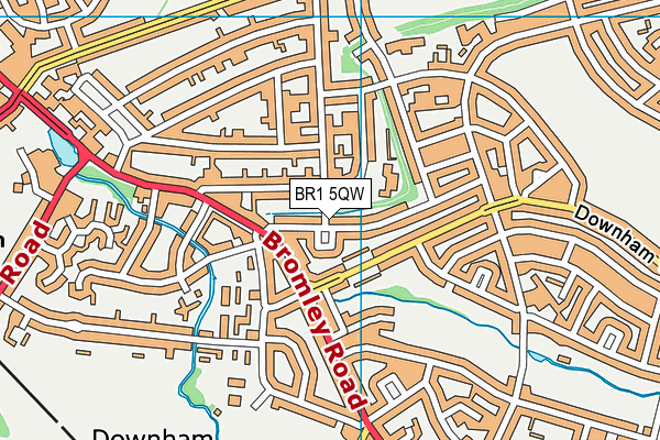 BR1 5QW map - OS VectorMap District (Ordnance Survey)