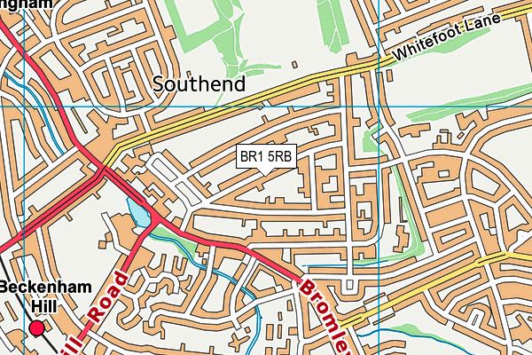 BR1 5RB map - OS VectorMap District (Ordnance Survey)