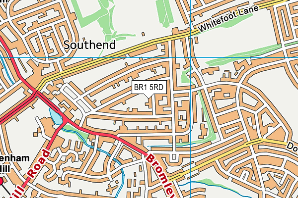 BR1 5RD map - OS VectorMap District (Ordnance Survey)