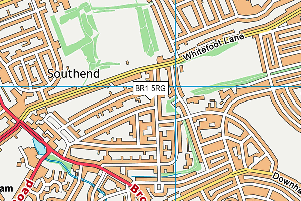 BR1 5RG map - OS VectorMap District (Ordnance Survey)