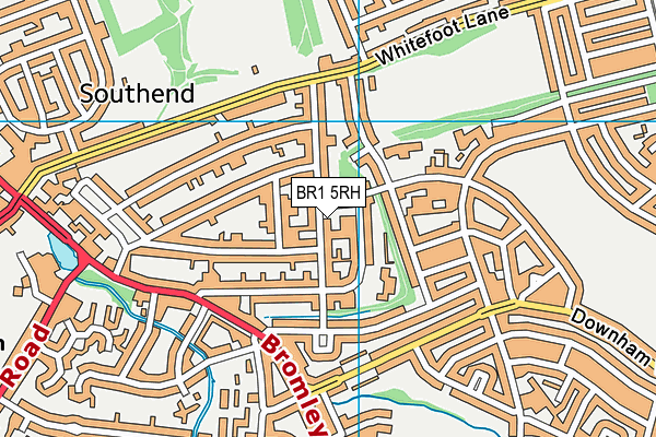 BR1 5RH map - OS VectorMap District (Ordnance Survey)